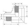 World Wide Fittings Male JIC to Female Pipe 90° Elbow F5455X12X16